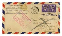 Unsealed handwritten envelope to Nathan B. Hecker with a "Return to Sender" stamp and postmarke…