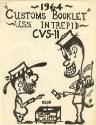 Printed USS Intrepid Customs Booklet for 1964 with a drawing of a sailor and a vendor exchangin…