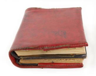Red leather bound logbooks