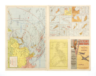 Printed color map titled Victory War Maps of the Pacific and the Orient