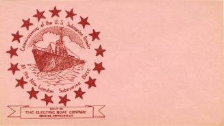 Blank pink envelope with the seal of USS Growler (SS-215)