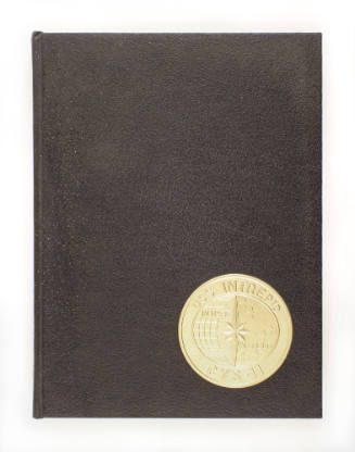 Black hardcover 1964–1966 USS Intrepid Cruise Book with gold Intrepid seal