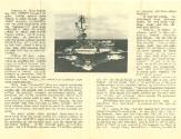 Printed typed USS Intrepid Familygram dated July 1966 with a black and white photo of Intrepid,…