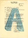 Typed "A" award for USS Intrepid Fiscal Year 1965, dated August 20, 1965 with a large blue A