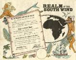 “Realm of the South Wind” certificate with image of African continent on globe and colored draw…