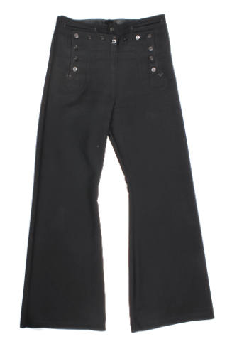 U.S. Navy blue broadfall trousers with 13-button front flap