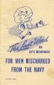 Printed booklet with blue lettering that reads "The Last Word on Life Insurance For Men Dischar…
