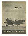 Printed USS Intrepid newspaper dated  April 1945 with a black and white photo of an aircraft on…