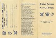 Printed booklet titled "Reserve Officers of the Naval Services"