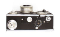 Top of camera showing various knobs and lenses