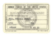 Armed Forces of the United States identification card for Phillip Joseph Mall