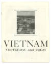 Printed booklet titled "Vietnam Yesterday and Today" with black and white photo of a landscape