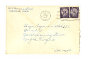 Handwritten envelope addressed to Wayne Cooper postmarked June 6, 1956