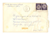 Handwritten envelope addressed to Wayne Cooper postmarked June 7, 1956