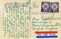 Handwritten postcard addressed to Wayne Cooper from Shirley