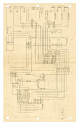 Printed wiring diagram for a World War II military airplane, the F4F-4 Wildcat