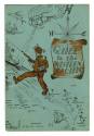 Printed cover for program titled "Guide to the Western Pacific" on green paper with drawings of…