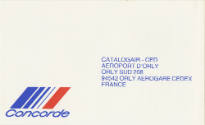 Envelope addressed to Catalogair-CED Aeroport D'Orly with a Concorde logo