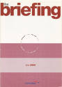 Cover of magazine titled “The Briefing,” three red stripes on the bottom of the page with “New …
