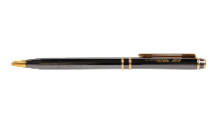 Brown retractable pen with Air France Concorde logo and gold accents