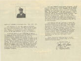 Interior of newsletter with black printed text written by US Navy Commanding Officer John W. Fa…