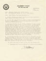 Printed memorandum from USS Intrepid's Commanding Officer naming Ronald Carl Wallace Sailor of …