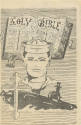 Cover of worship program with a drawing of a book that reads "Holy Bible," a sailor in a "Dixie…