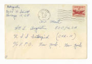 Handwritten envelope addressed to "Wm E. Augustin" dated May 28, 1957