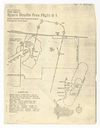 Printed map of Hugh L. Dryden Flight Research Center at Edwards Air Force Base