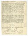 Printed sheet of information about the Space Shuttle with a drawing of the Space Shuttle on a B…