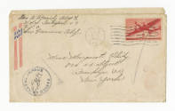 Handwritten envelope addressed to "Miss Margaret Fluty"