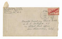 Handwritten envelope addressed to Donald Amesbury Braid