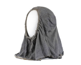 Gray anti-flash hood with round face opening