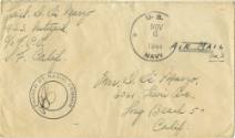 Handwritten envelope addressed to Mrs. D. DiMarzo dated November 6, 1944