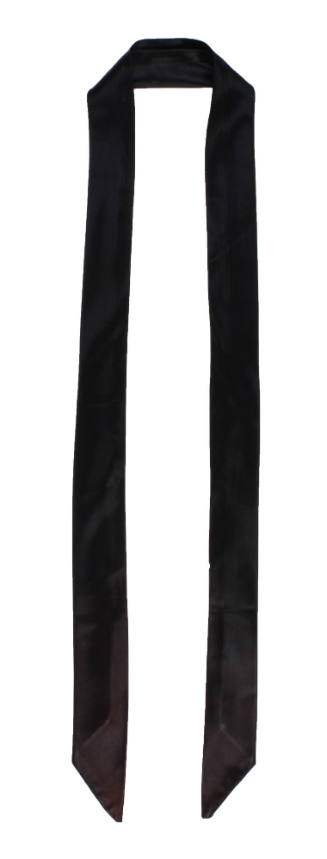 Black silk U.S. Navy neckerchief with pointed ends