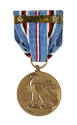 Back of American Campaign Medal with image of an eagle