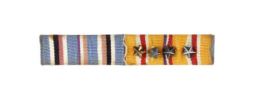Ribbon bar with two ribbons, American Campaign and Asiatic-Pacific Campaign with one bronze sta…