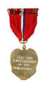 Back of Philippine Liberation Medal, gold with raised inscription that reads: “The Liberation o…