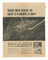 Printed magazine clipping titled "Where Were You on the Night of February 17, 1944?" dated 1963