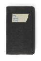 Black logbook with "#6 8/43 9/43" written on a piece of tape in blue ink