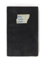 Black logbook with "#12 7/44 10/44" written on a piece of tape in blue ink