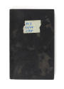 Black logbook with "#13 10/44 1/45" written on a piece of tape in blue ink