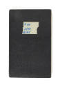 Black logbook with "#14 1/45 4/45" written on a piece of tape in blue ink