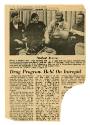 Printed newspaper clipping title "Drug Program Held on Intrepid" with a photograph of four men …