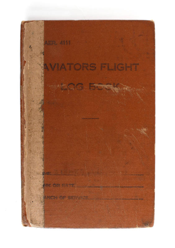 Orange hardcover Aviator's Flight Log Book