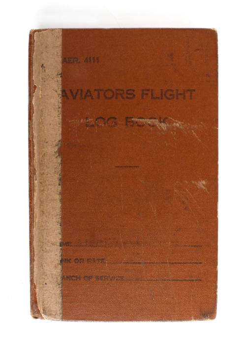 Orange hardcover Aviator's Flight Log Book