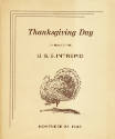 Printed USS Intrepid Thanksgiving Day menu with a drawing of a turkey dated November 25, 1943