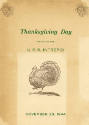 Printed USS Intrepid Thanksgiving Day menu with a drawing of a turkey dated November 25, 1944