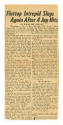 Printed newspaper clipping titled "Flattop Intrepid Slugs Again After 4 Jap Hits"
