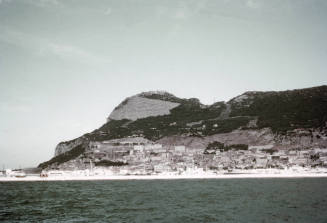 Printed color slide of the Rock of Gibraltar